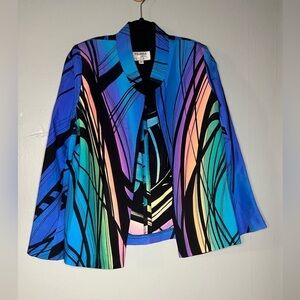 Yolanda Lorente vintage silk colorful blazer jacket